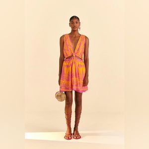 FARM RIO PINEAPPLE LOVE MINI DRESS Size XL